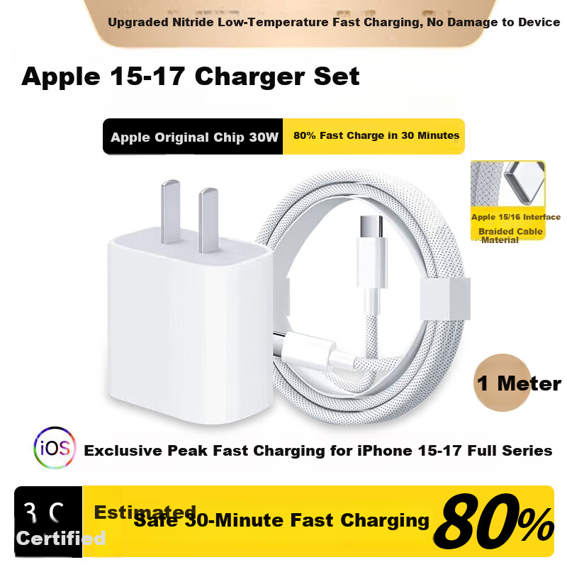 RAXTPC Apple 30W Fast Charging Kit for iPhone 15 Pro