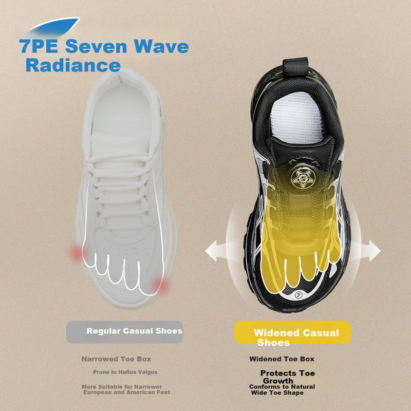 7-PE Boys' Wide-Fit Waterproof Running Shoes