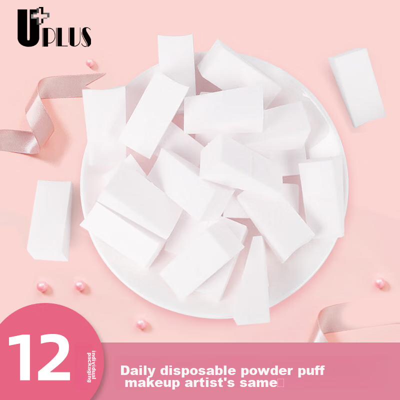 UPLUS Triangle Powder Puffs - 12-Pack Makeup Blending Sponges