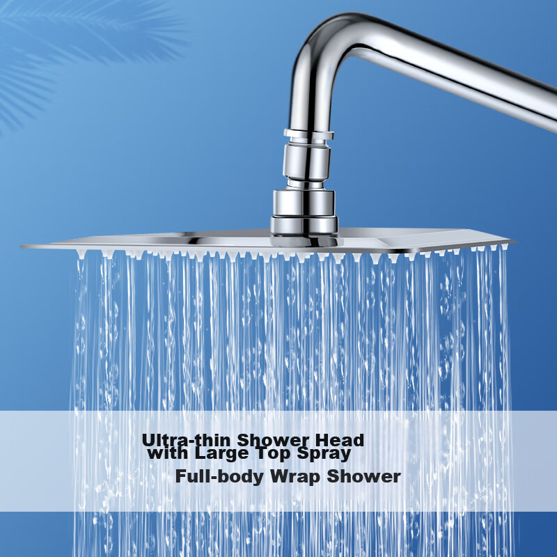 Larsd AL8073 Square Stainless Steel Top Spray Shower