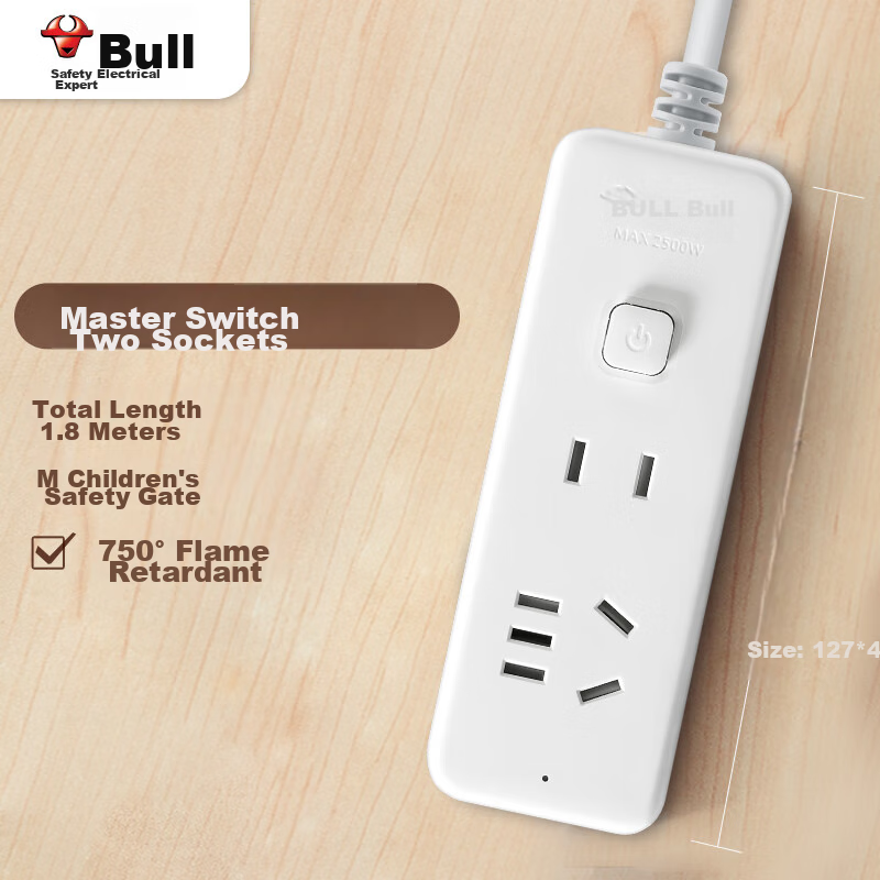 BULL Power Strip with Master Switch