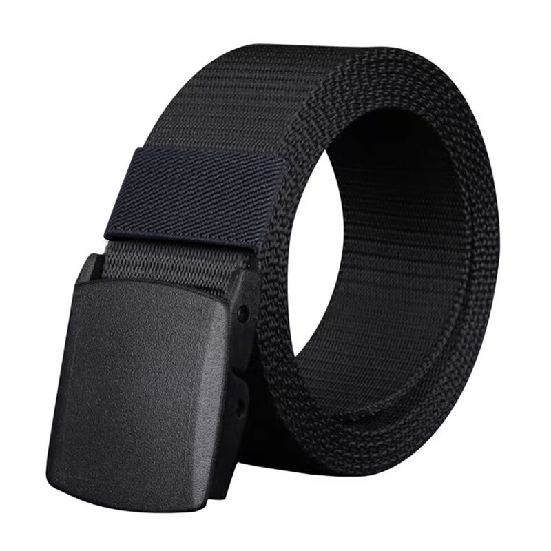 JEVI Men's Canvas Belt with Metal-Free Buckle