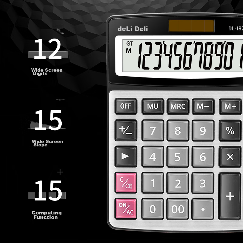Deli Metal Panel Desktop Calculator