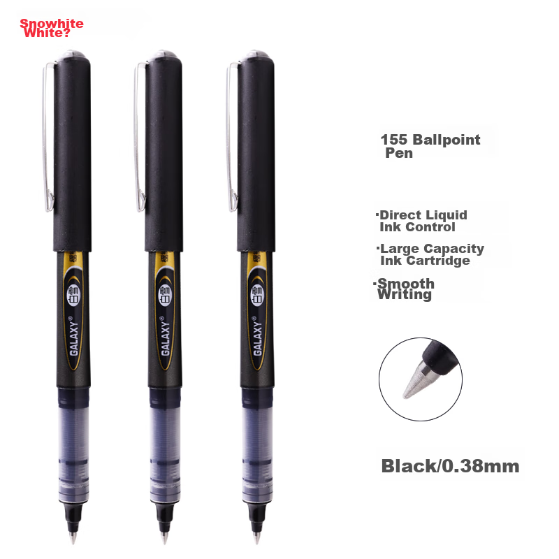 Snowhite PVR-155 Rollerball Pen, Bullet-Shaped, 0.38mm Tip