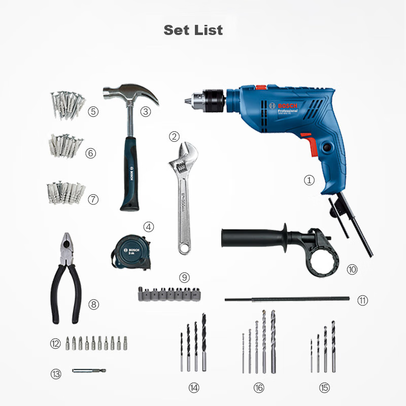 BOSCH Cordless Drill Set - 600W Upgraded Impact Drill