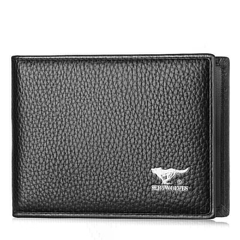 SEPTWOLVES Men's Wallet - Genuine Leather ID Holder