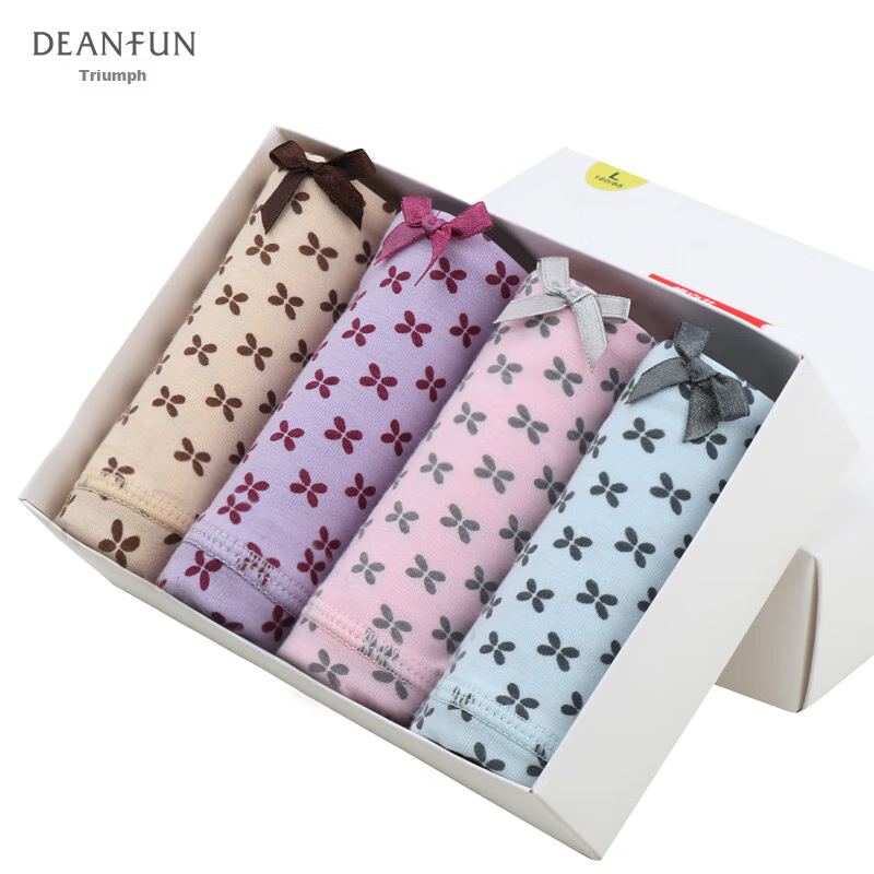 Deanfun Women's High-Waisted Boyshort Panties - 4 Piece Set