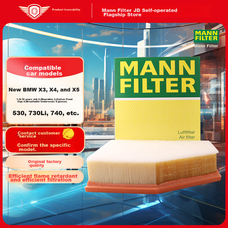MANNFILTER Air Filter C28037 for BMW 5/6/7/X7 Series