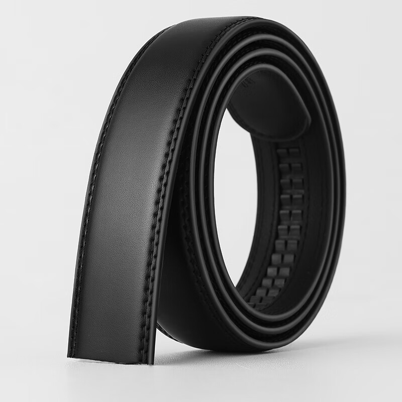 SEPTWOLVES Men's Automatic Buckle Leather Belt - Stylish Black Belt