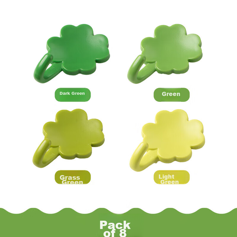 CHAHUA Strong Adhesive Hooks for Bathroom and Clothes, 8-Pack