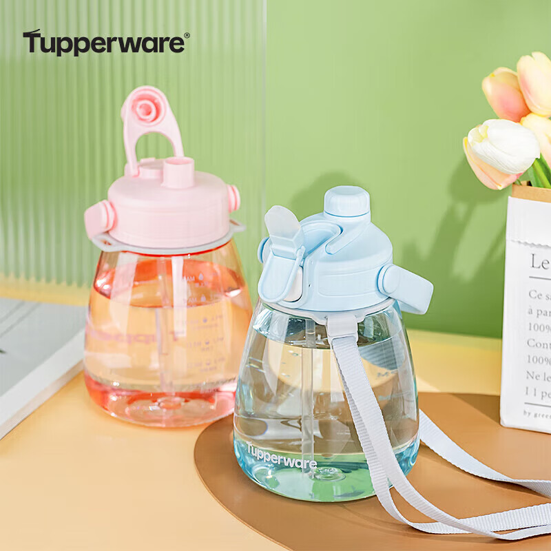 Tupperware Large Capacity Plastic Cup 1.1L Soft Candy Pink