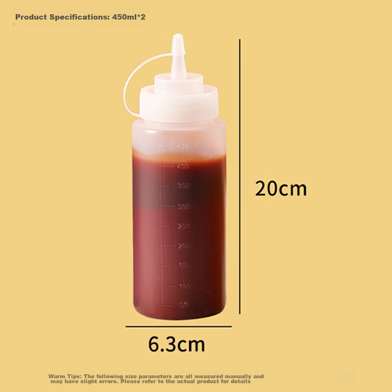 MENGTING Squeeze Bottle for Ketchup, Salad Dressing, Honey, Jam & Sauce