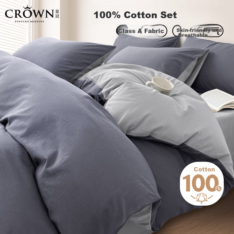 CROWN 4-Piece Cotton Bed Set