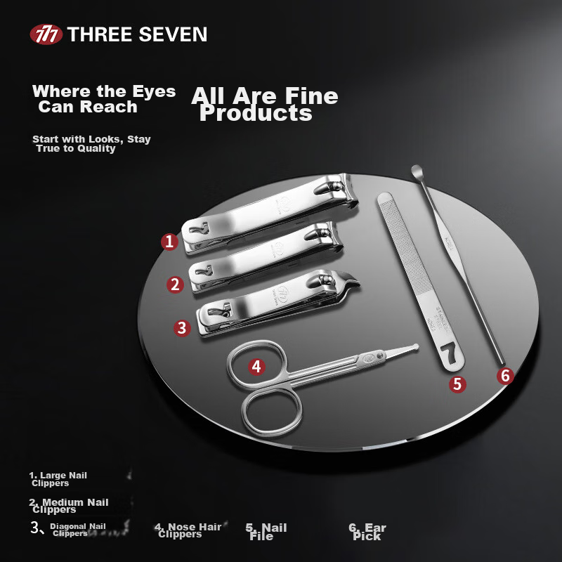 THREE SEVEN 9-Piece Nail Clipper Set