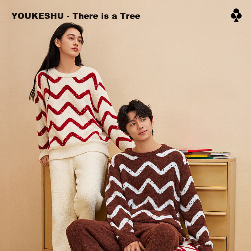 YOUKESHU Cheng Yi's Choice Women's Half-Fleece Pajamas