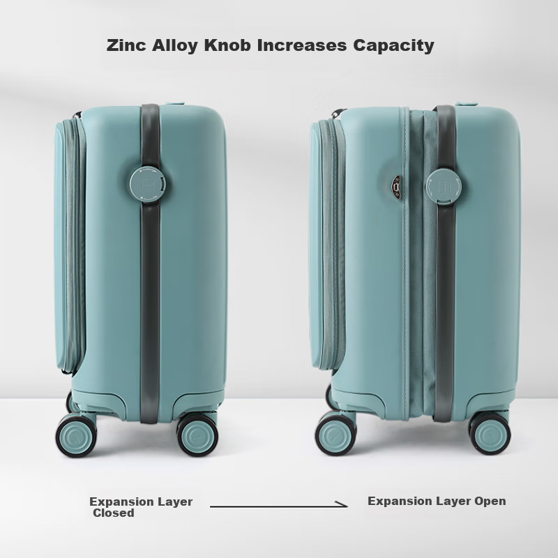 CROWN 20" Aluminum Frame Suitcase with Wheels