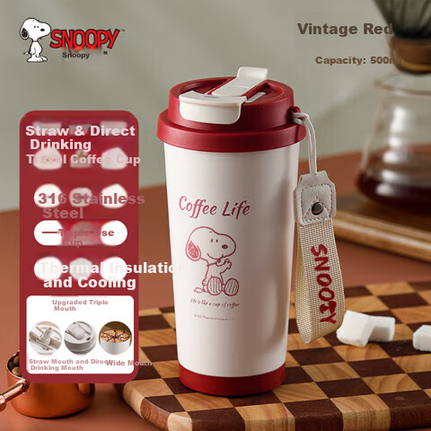 SNOOPY Insulated 316 Stainless Steel Coffee Mug