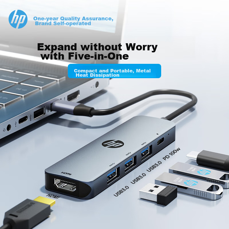 HP Expansion Dock Type-C PD100W Fast Charging with USB/HDMI