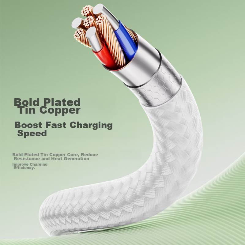Pisen Apple 17/16 Fast Charging Cable with 100W Car Charger