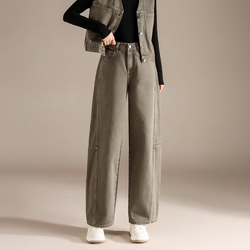 RAIN.CUN Vintage Gray Harem Jeans