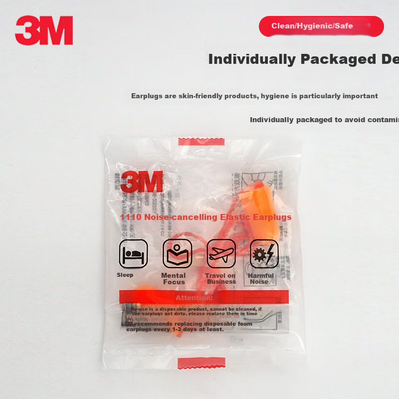 3M 1110 Noise-Cancelling Earplugs for Sleep and Work