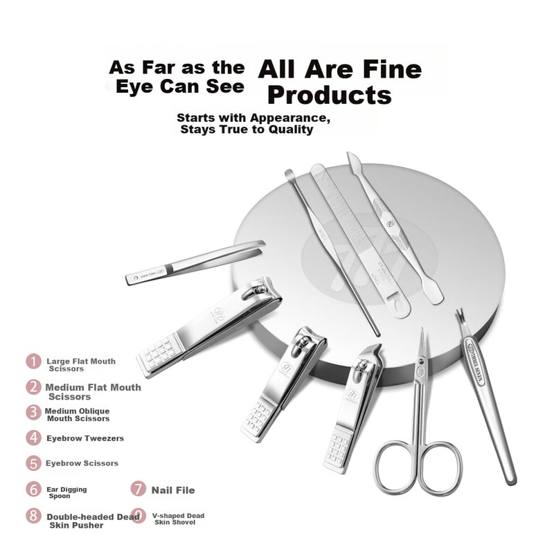 THREE SEVEN 9-Piece Nail Clipper Set