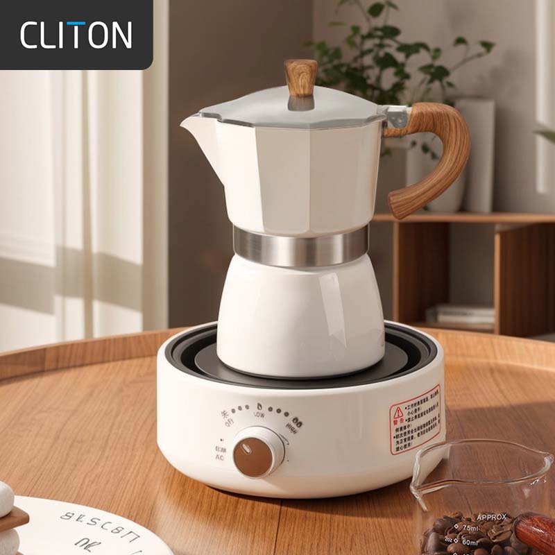 CLITON Moka Pot + Electric Stove Set