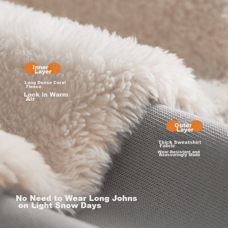 BALABALA Kids' Fleece-Line Pants for Autumn/Winter