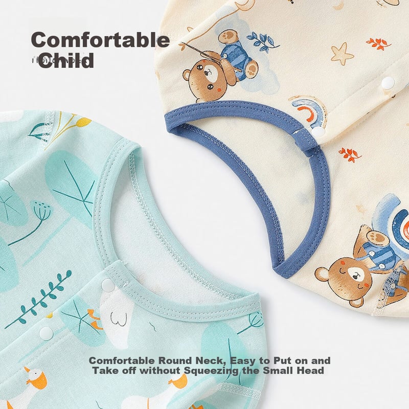 Yishuanger Apricot Bear Head Baby Romper