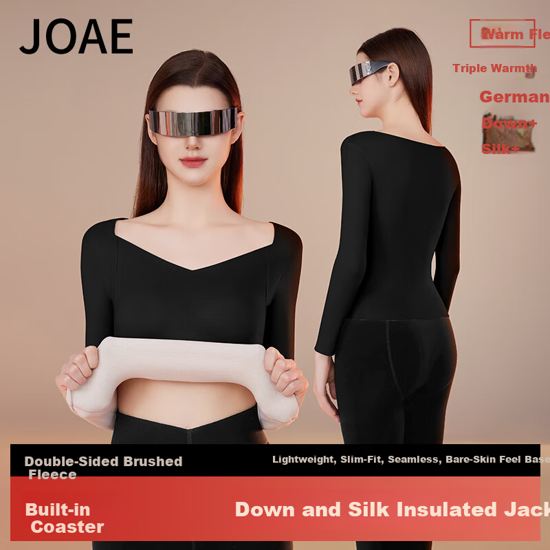 JOAE Women's Padded Thermal Top - Silk Blend Base Layer