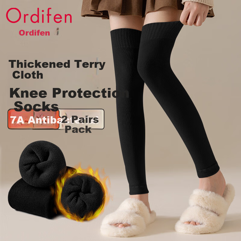 Ordifen Women's Thickened Terry Warm Knee-High Socks
