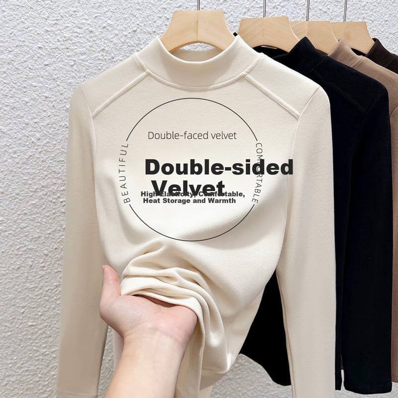 YUZHAOLIN Women's Fleece-Lined White Undershirt