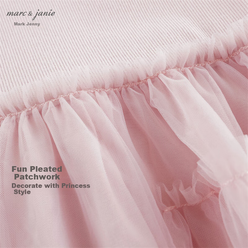 MARC&JANIE Sweet Mesh Spliced Girls' Dress