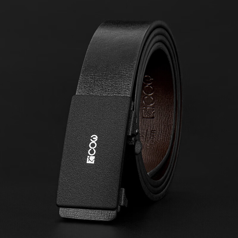 COW Men's Leather Belt with Automatic Buckle