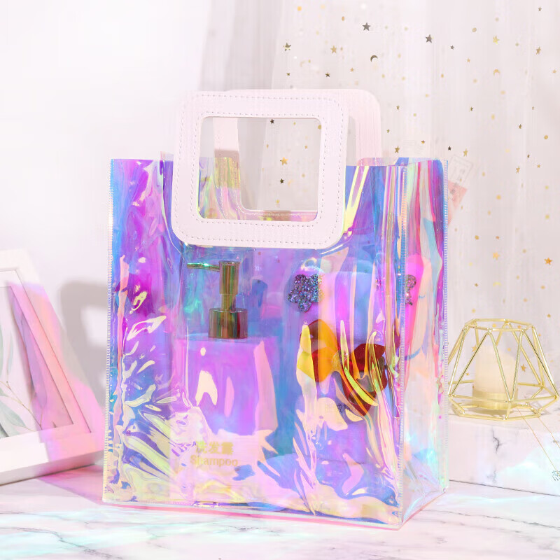 TaTanice Gift Bags, 2-Pack Transparent Handbags for Valentine's Day