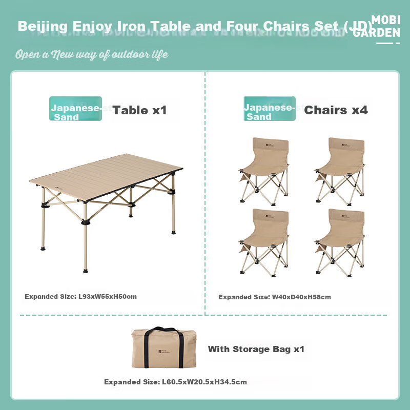 MOBIGARDEN Folding Table and Chair Set