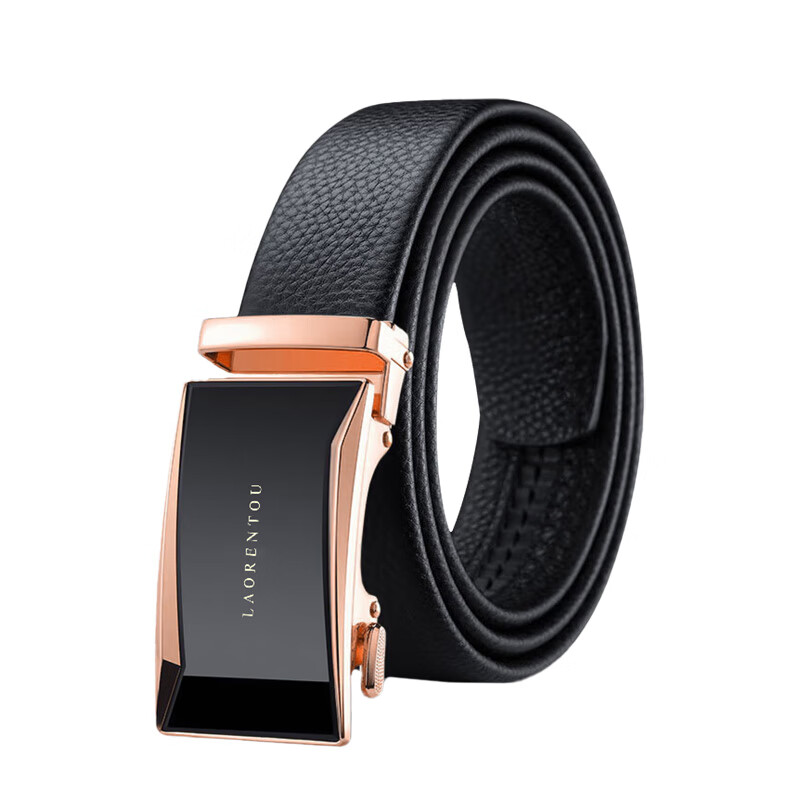 LAORENTOU Men's Business Belt with Automatic Buckle
