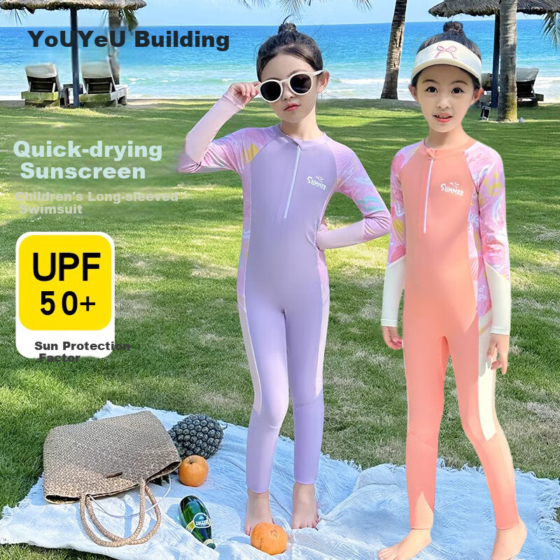 Youyou Kids Long Sleeve One-Piece Swimsuit