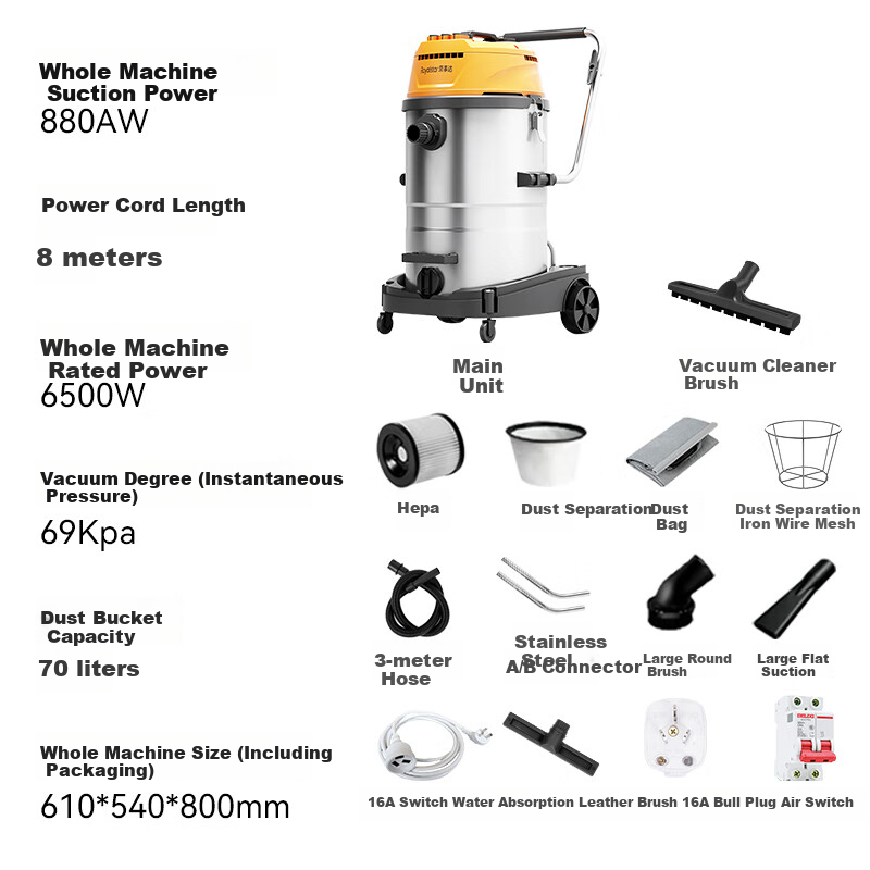 Rongshida (Royalstar) 6500W Three-Motor Vacuum Cleaner