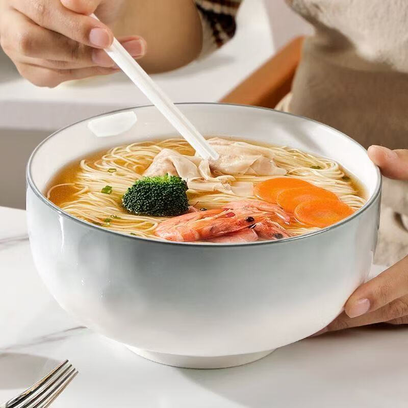 CERAMICS Premium Smoky Rain Soup Bowl Set