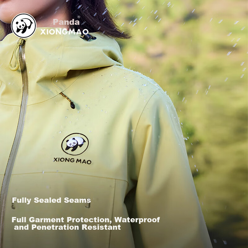 CAMEL Panda Collaboration Waterproof Mountaineering Jacket