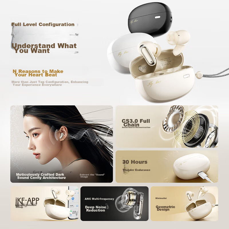 IKF Fly Pro Active Noise-Cancelling True Wireless Earphones