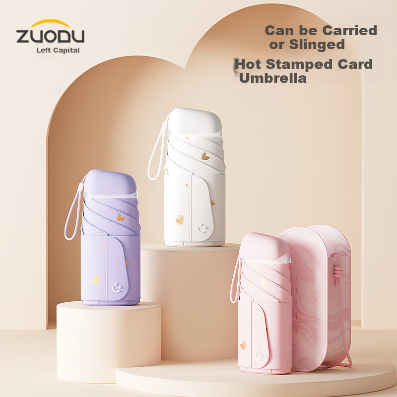 ZUODU Card Sun Umbrella - UV Protection & Dual-Use for Sun and Rain