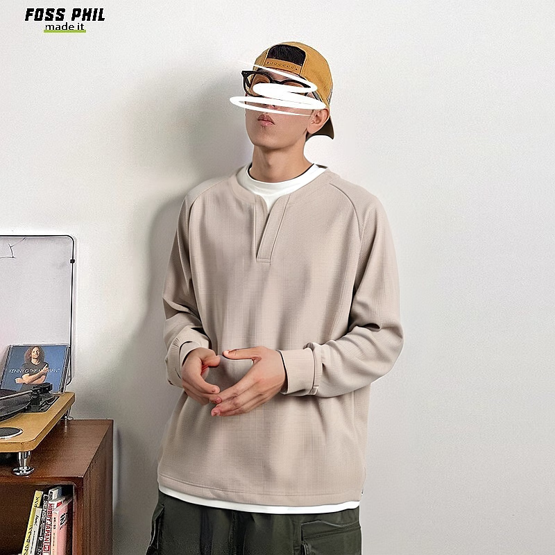 Foss Phil Men's Patchwork Pullover Sweatshirt