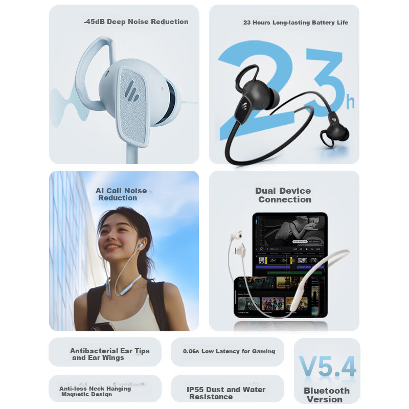 EDIFIER W280NB Pro Neckband Headphones with ANC