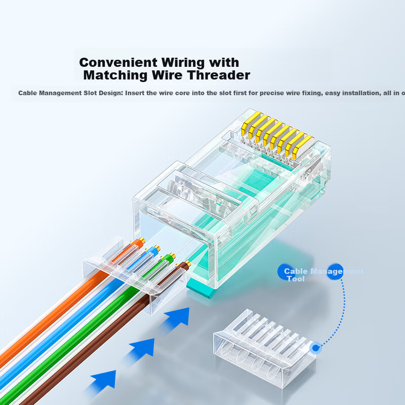 SAMZHE Cat6A RJ45 Crystal Head Network Cable Connectors