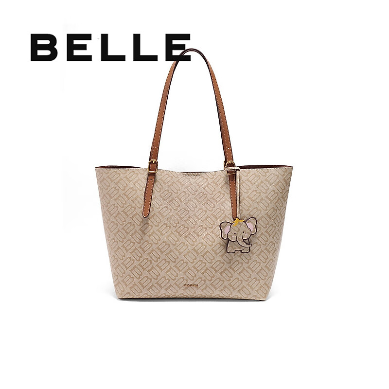 Belle Women's Seagull Monogram Tote with Elephant Pendant