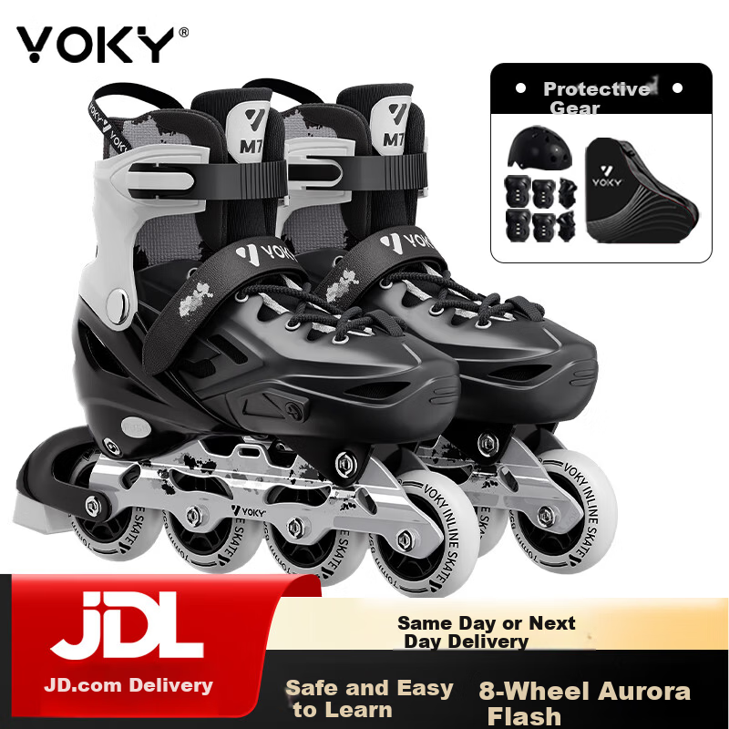 VOKY Adjustable Inline Skates for Kids & Adults