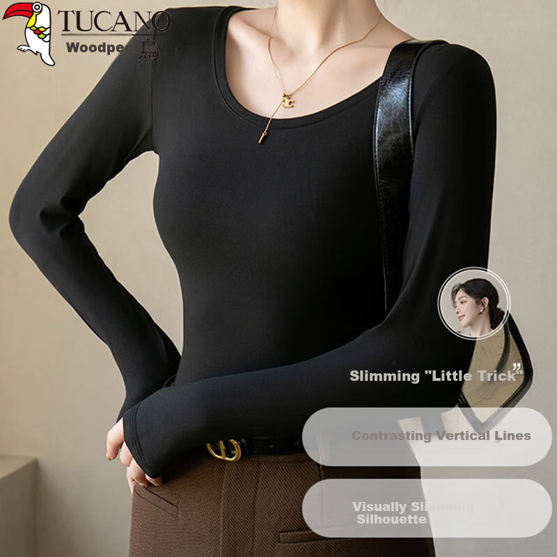Undershirt Woodpecker Women's Slim Crew Neck