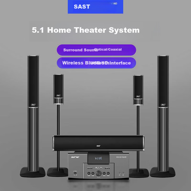 SAST 5.1 Channel Home Theater Floor-standing Speaker Set